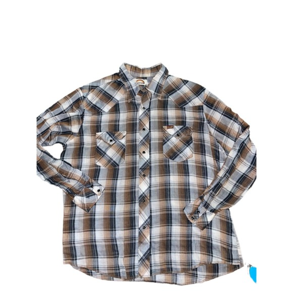 Very‎ Rare 1970s VTG Wrangler Pearl Snap Button Down